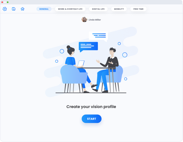 Customizable vision profile