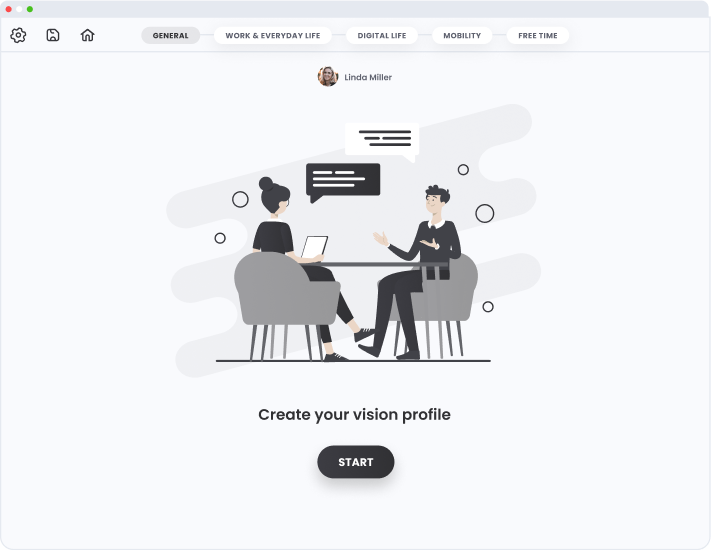 Customizable vision profile