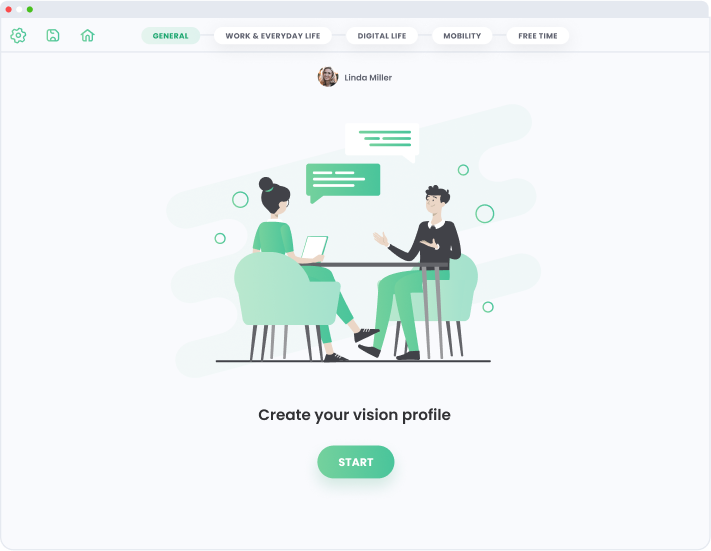 Customizable vision profile