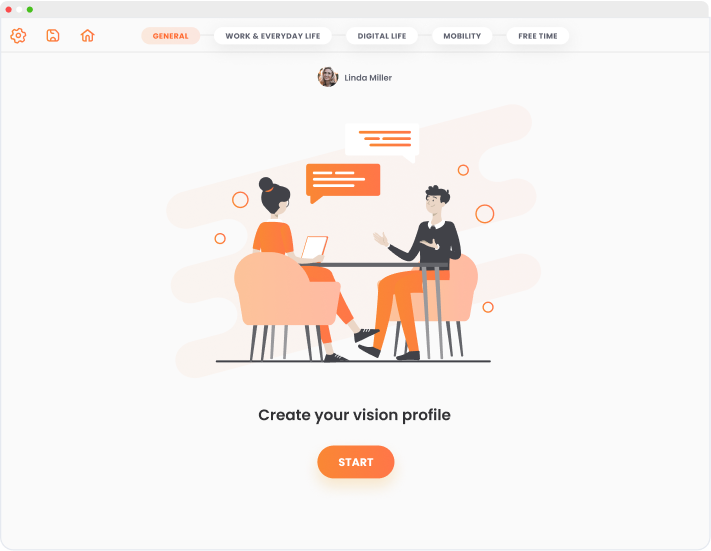 Customizable vision profile