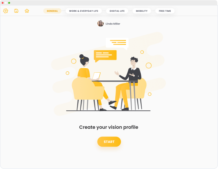Customizable vision profile