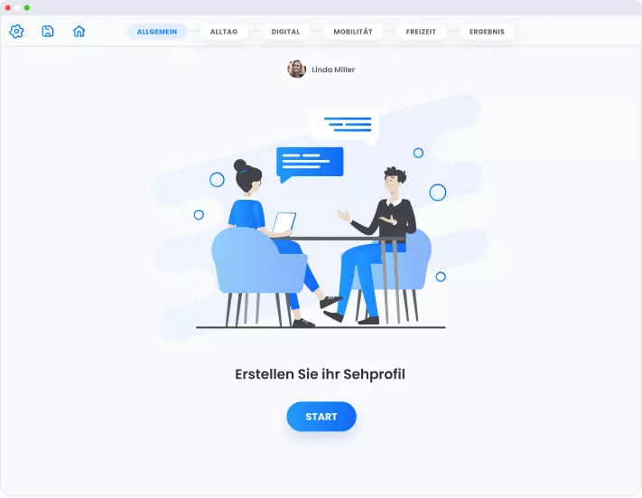 Anpassbares Sehprofil