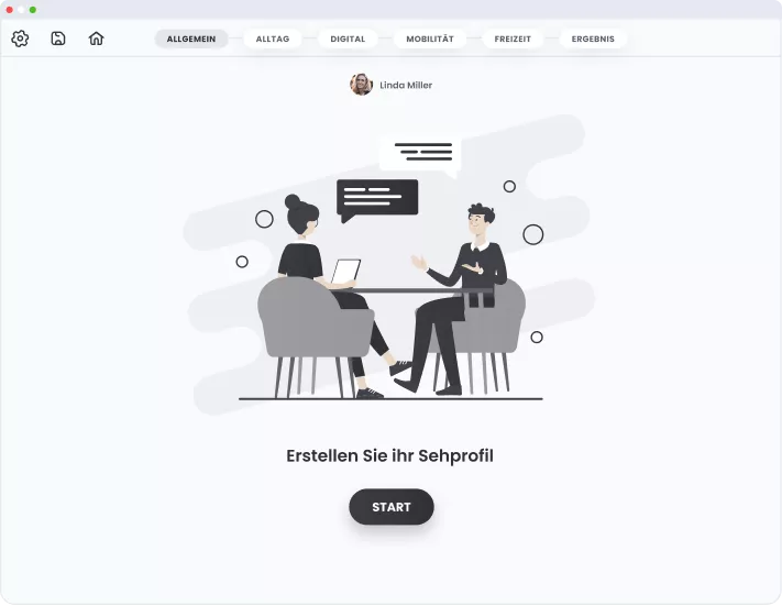 Anpassbares Sehprofil