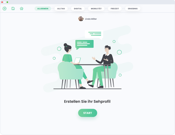 Anpassbares Sehprofil