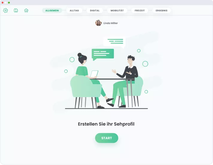 Anpassbares Sehprofil