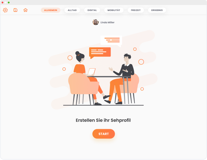 Anpassbares Sehprofil