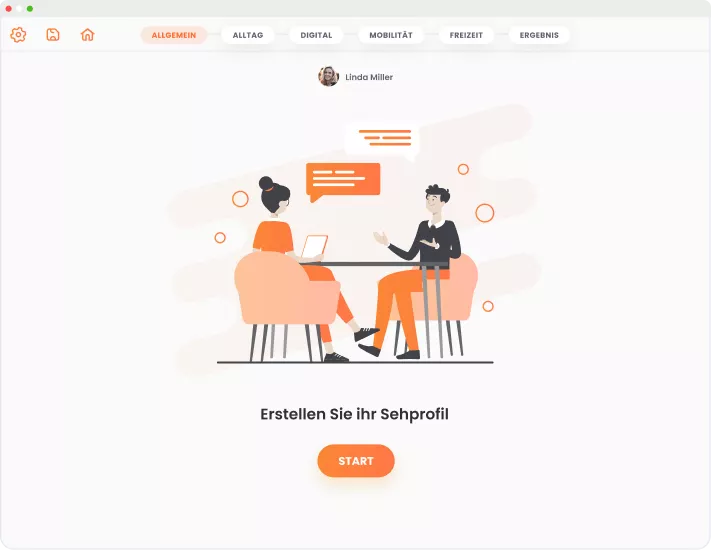 Anpassbares Sehprofil