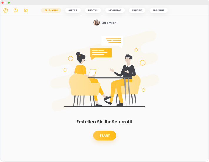 Anpassbares Sehprofil