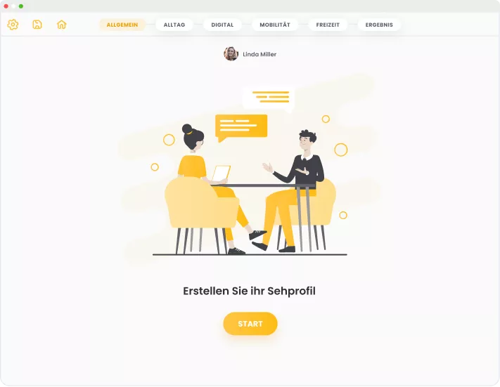 Anpassbares Sehprofil
